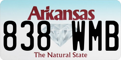 AR license plate 838WMB