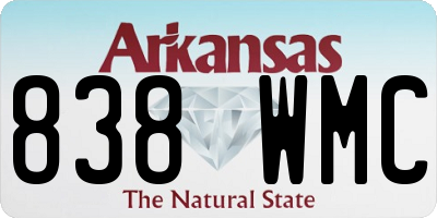 AR license plate 838WMC
