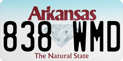 AR license plate 838WMD