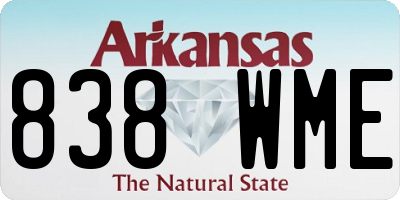 AR license plate 838WME
