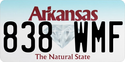 AR license plate 838WMF