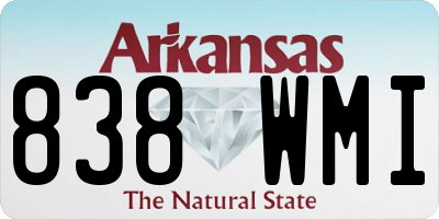 AR license plate 838WMI
