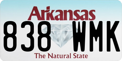 AR license plate 838WMK