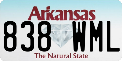 AR license plate 838WML