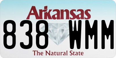AR license plate 838WMM
