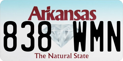 AR license plate 838WMN