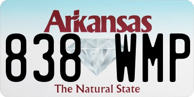 AR license plate 838WMP