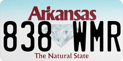 AR license plate 838WMR