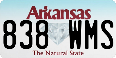 AR license plate 838WMS