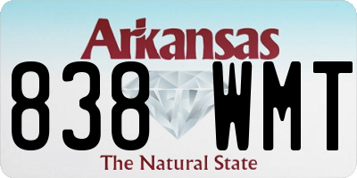 AR license plate 838WMT