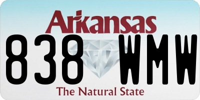 AR license plate 838WMW