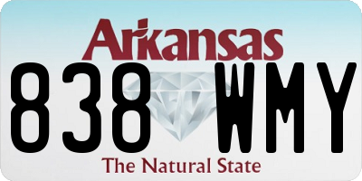 AR license plate 838WMY