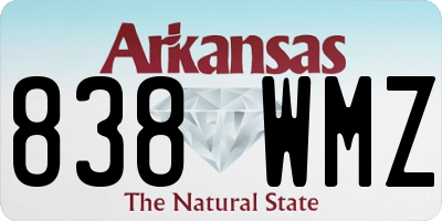 AR license plate 838WMZ