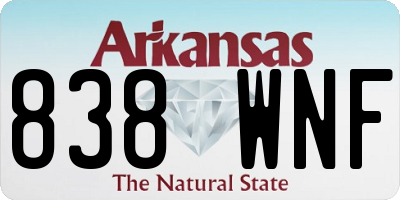 AR license plate 838WNF