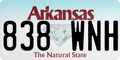 AR license plate 838WNH