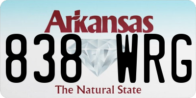 AR license plate 838WRG
