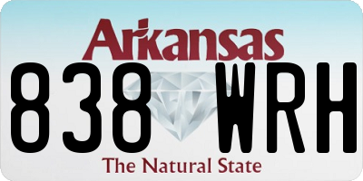 AR license plate 838WRH