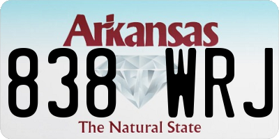 AR license plate 838WRJ