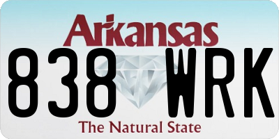 AR license plate 838WRK
