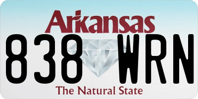 AR license plate 838WRN