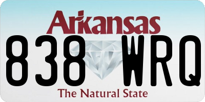 AR license plate 838WRQ