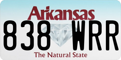 AR license plate 838WRR