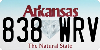 AR license plate 838WRV