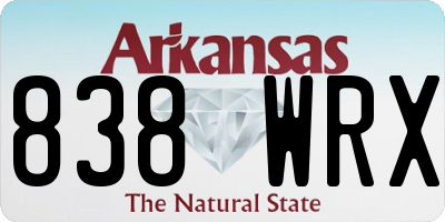 AR license plate 838WRX
