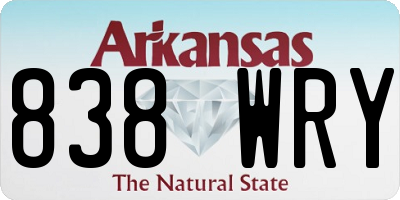 AR license plate 838WRY