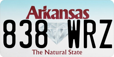 AR license plate 838WRZ