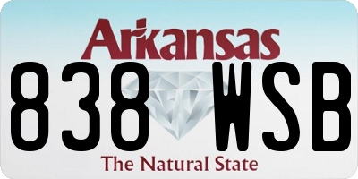 AR license plate 838WSB