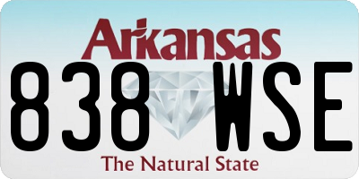 AR license plate 838WSE
