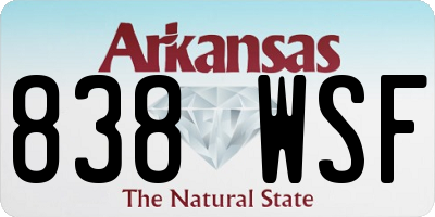AR license plate 838WSF