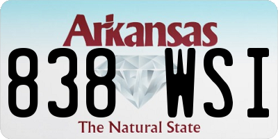 AR license plate 838WSI