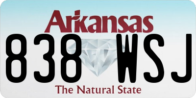 AR license plate 838WSJ