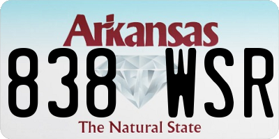 AR license plate 838WSR