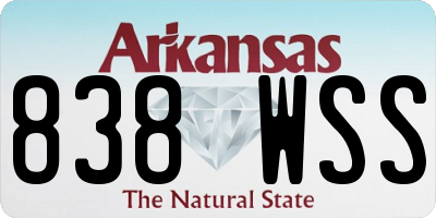 AR license plate 838WSS