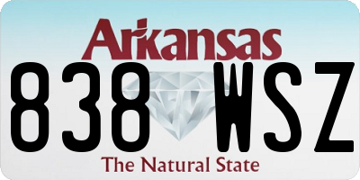AR license plate 838WSZ