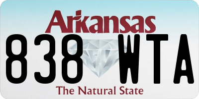 AR license plate 838WTA
