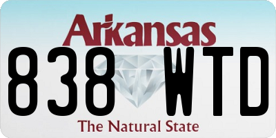 AR license plate 838WTD