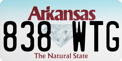 AR license plate 838WTG