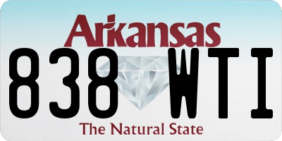 AR license plate 838WTI