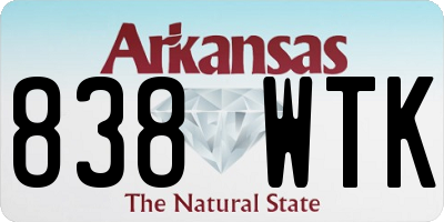 AR license plate 838WTK