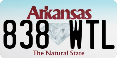 AR license plate 838WTL