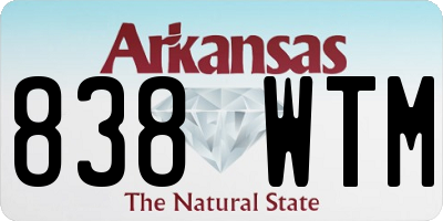 AR license plate 838WTM