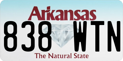 AR license plate 838WTN