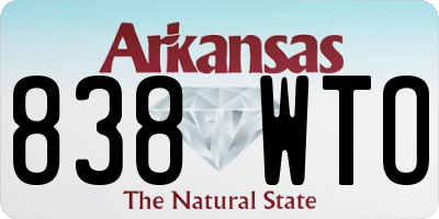 AR license plate 838WTO