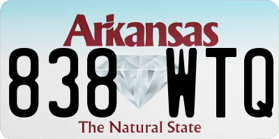 AR license plate 838WTQ
