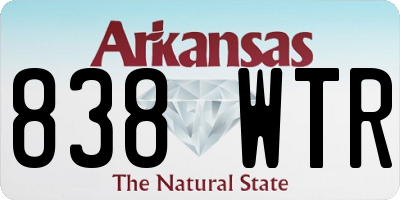 AR license plate 838WTR