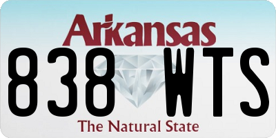 AR license plate 838WTS